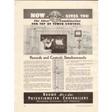 BROWN INSTRUMENT COMPANY 1936 record control simultaneously vintage ad