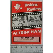 1982 programme Altrincham FC v. Scarborough