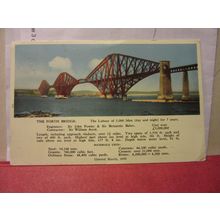 FORTH BRIDGE, SCOTLAND ..used vintage postcard by E T W Dennis. 1961 pm =