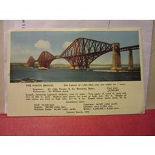 FORTH BRIDGE, SCOTLAND ..used vintage postcard by E T W Dennis. 1961 pm /