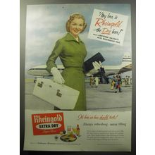 1954 Rheingold Extra Dry Beer Ad - My beer is Rheingold - the dry beer