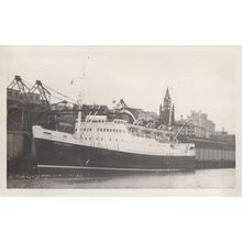 Irish Coast Vintage Ferry Ship Rare Photo