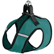 Boston Nylon Mesh Step-In Harness with removable patch Teal 27" to 31"