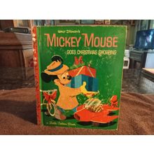 Little Golden Book Mickey Mouse Goes Christmas Shoping By Annie Bedford (G) 1953