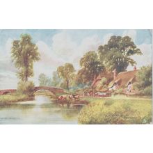 The Avon At Ibsley Hampshire Oilette 7114 Arthur Bridgeman Postcard (QHAM161)