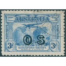 Australia 1931 3d blue Kingsford Smith Official SGO124 CTO