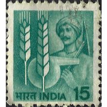 INDIA, Wheat Production, green 1982, 15p, #3