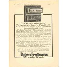 brown instrument company 1923 automatic temperature control vintage ad