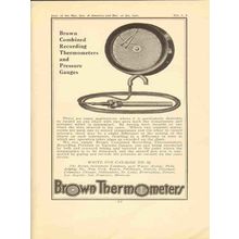 brown instrument company 1923 combined recording gauges vintage ad