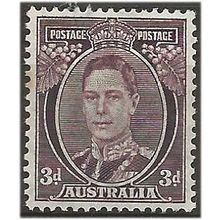 Australia 1941 SG187 3d Purple-Brown Perf 15x14 Mounted Mint .. .