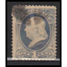 Used 206 1c Benjamin Franklin Barely Clears RA0366