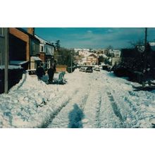Keyworth Dale Road Snow Disaster Weather Christmas Photo Postcard