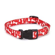Casual Canine Pooch Patterns Dog Collars 14-20 in Red Bone