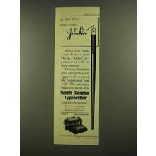 1908 Smith Premier Typewriter Ad - On That Date