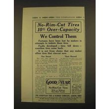 1913 Goodyear No-Rim-Cut Tires Ad - We Control Them