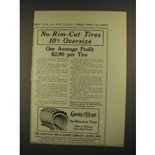 1913 Goodyear No-Rim-Cut Tires Ad - Our Average Profit