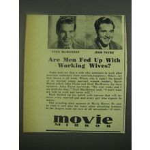 1939 Movie Mirror Magazine Ad - Fred MacMurray