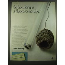 1968 Atlas Lighting Ad - So how long is a fluorescent tube?