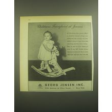 1945 Georg Jensen Toddler's Dress and Hobby Horse Ad - Children's Fairyland