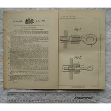 1895 Patent No. 12,032 improve devices Drawing Tubes, Carl Gustaf Larson, Sweden