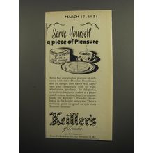 1951 Keiller's of Dundee Shortbread Ad - Serve yourself a piece of pleasure