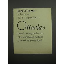 1952 Lord & Taylor Ottavia's Curtains Advertisement