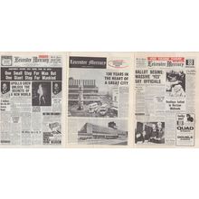 Leicester Miniature 3x Newspaper s incl Moon Landing Collection