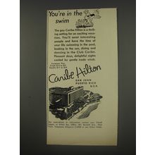 1956 Caribe Hilton Hotel, San Juan Puerto Rico Ad - You're in the swim