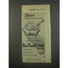 1956 Bon Vivant Soup Ad - Prelude to perfect dining