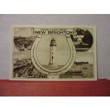 multiview, NEW BRIGHTON, CHESHIRE unused vintage postcard RP by Bamforth =
