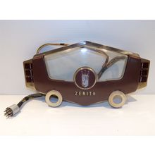 Zenith Cobra Matic Radio Record Player Face Plate with Buttons & Wiring