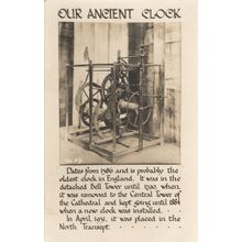 Our Ancient Clock Oldest Clock in England Salisbury Wiltshire Postcard