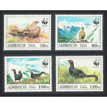 Azerbaijan WWF Birds Caucasian Black Grouse 4v 1994 MNH SG#178-181