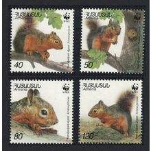 Armenia WWF Squirrel 4v 2001 MNH SG#484-487 MI#435-438 Sc#632 a-d