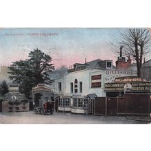 Bikini Lady Skittles Billiards Bull & Bush Hampstead London Old Postcard