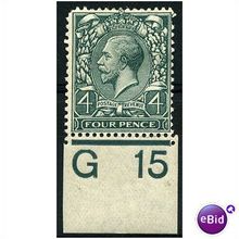 1913 SG379 4d Grey Green G15 Control Mounted Mint