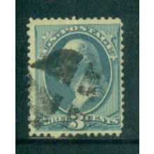 Used 184 3c George Washington Barely Clears M00587