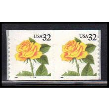 3054 32c Yellow Rose Fine MNH CNP Left 3444 PA1878