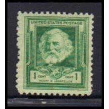 864 1c Henry Longfellow Fine MNH KA4052