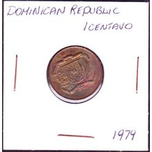 1979 Dominican Republic 1 Centavo Coin