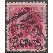 Canada 1899 SG171 2c on 3c Carmine Good/Fine Used .