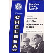 CHELSEA v PETERBOROUGH UNITED FA CUP 6TH ROUND 1964/65