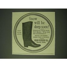 1900 Hood Rubber Co. Boots Ad - Snow will be deep soon