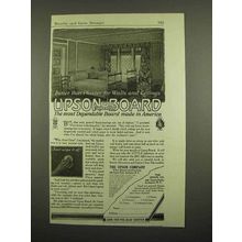 1918 Upson-Board Ad - Better Than Plaster for Walls