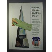 1966 Union Pacific Railroad Ad - Laying on the Line