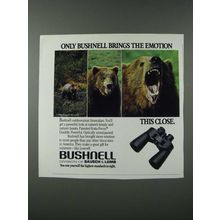 1986 Bushnell Outdoorsman Binoculars Ad - Brings the Emotion This Close