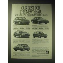 1990 Dodge Spirit, Daytona, Shadow, Omni and Dynasty Ad - Our best