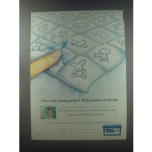 1998 Pampers Baby Fresh Wipes Ad - Our wipe cleans perfect little tushies