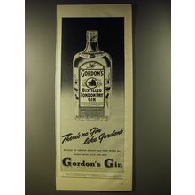 1946 Gordon's Gin Ad - There's no gin like Gordon's