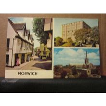 multiview, NORWICH, NORFOLK. used postcard 1971 pm =
